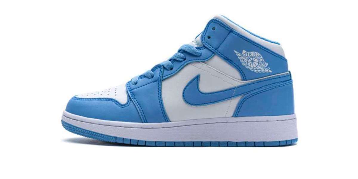 Cheap Air Jordan 1 Retro Mid UNC for sale at discounted prices